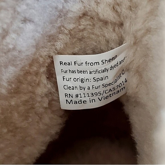 Tory Burch Miller Shearling Lug Sole Bootie Boots SPAIN Brie Leather Fur Lining - Picture 9 of 12